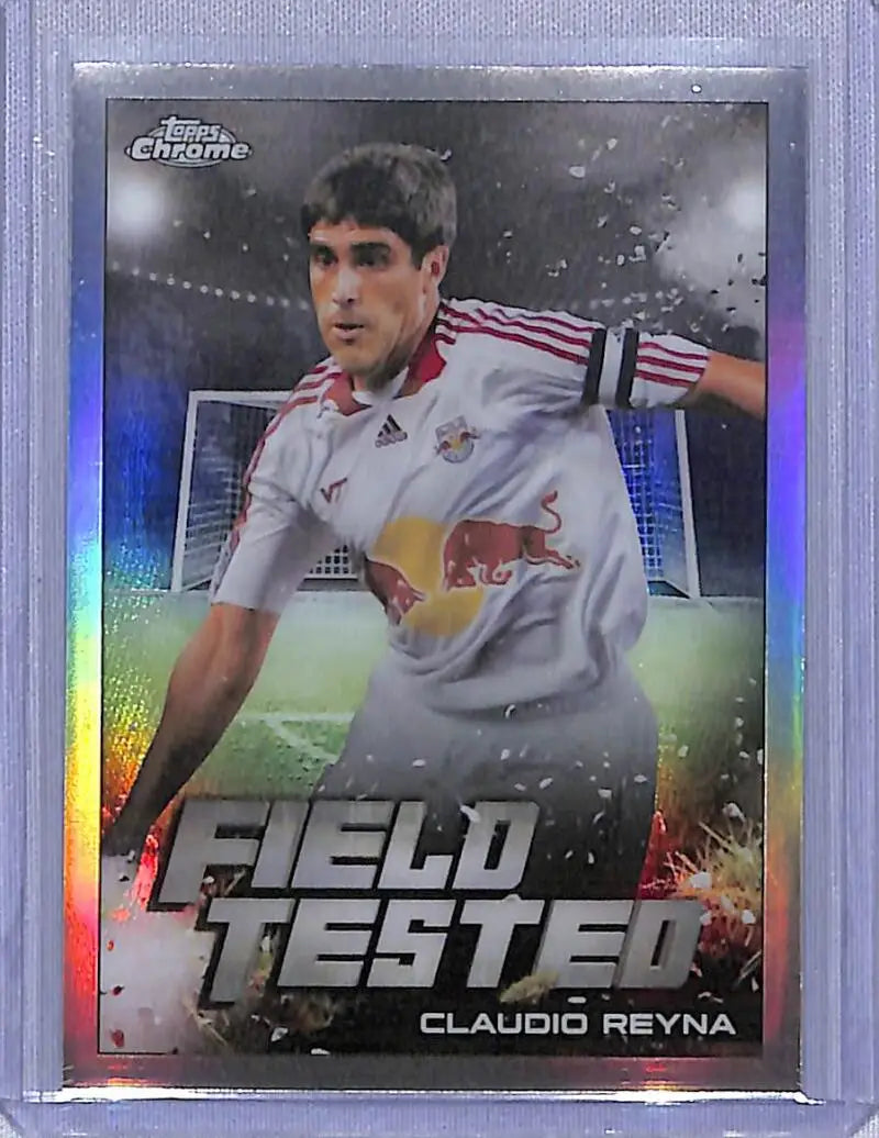 Claudio Reyna soccer card featuring New York Red Bulls player from 2022 Topps Chrome