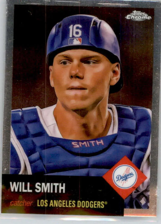 2022 Topps Chrome Platinum Anniversary Will Smith Dodgers catcher baseball card image