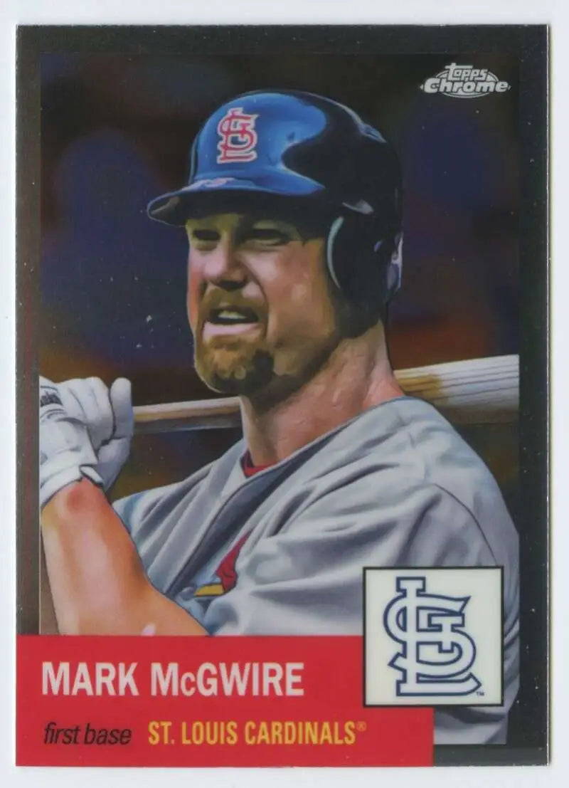 Mark McGwire St. Louis Cardinals player on 2022 Topps Chrome Platinum Anniversary card