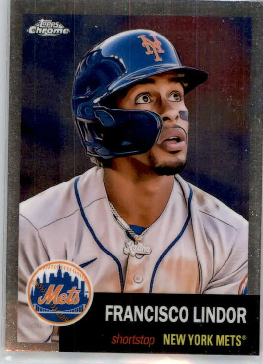 Francisco Lindor 2022 Topps Chrome Platinum Anniversary New York Mets Baseball Card