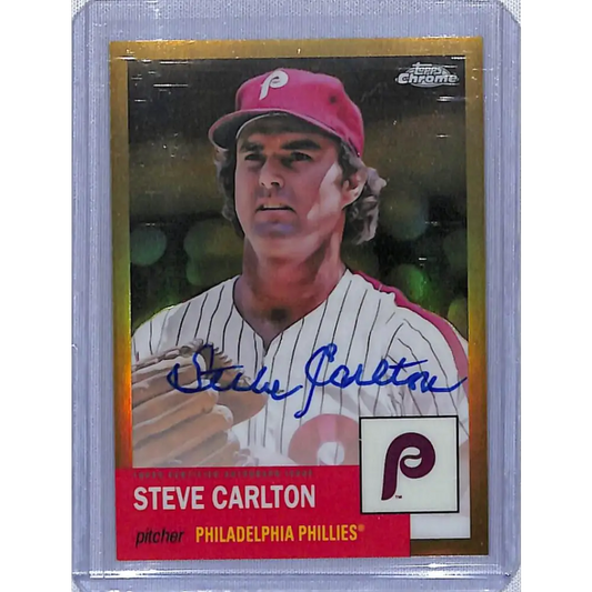 2022 Topps Chrome Platinum Anniversary Refractor Gold #CPA-SC Steve Carlton NM-MT Auto 24/50 Philadelphia Phillies Baseb