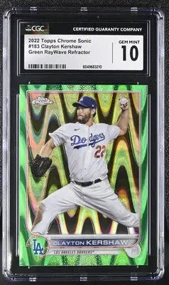 Graded Clayton Kershaw chrome sonic clayton baseball card 2022 Topps Chrome Sonic