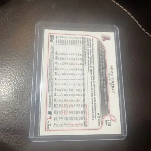 Mike Trout 2022 Topps Chrome Sonic Black and White Raywave Refractor Baseball Card