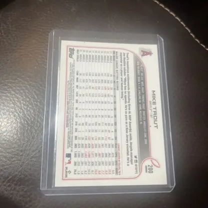 Mike Trout 2022 Topps Chrome Sonic Black and White Raywave Refractor Baseball Card