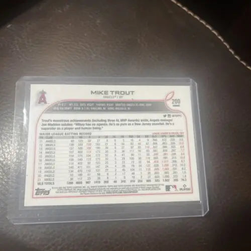 Mike Trout 2022 Topps Chrome Sonic Black and White Raywave Refractor baseball card