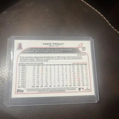 Mike Trout 2022 Topps Chrome Sonic Black and White Raywave Refractor baseball card