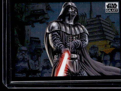 Darth Vader with ignited red lightsaber in Topps Chrome Star Wars collectible image