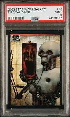 Graded 2022 Star Wars Galaxy Medical Droid trading card chrome star wars PSA 9