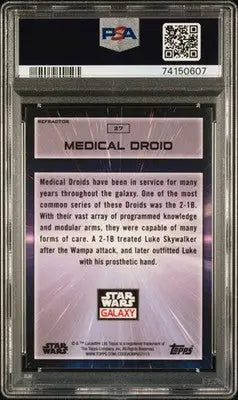 Graded Chrome Star Wars trading card featuring Medical Droid from 2022 Topps Chrome Star Wars Galaxy