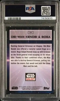 Graded Star Wars trading card from 2022 Topps Chrome Star Wars Galaxy series featuring Obi-Wan Kenobi