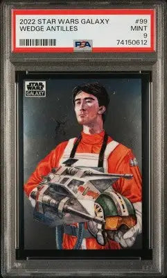 Graded 2022 Topps Chrome Star Wars Galaxy Wedge Antilles #99 PSA 9 card