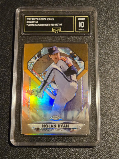 2022 Topps Chrome Update #DGC-26 Nolan Ryan Diamond Greats GMA 10 - Baseball Card