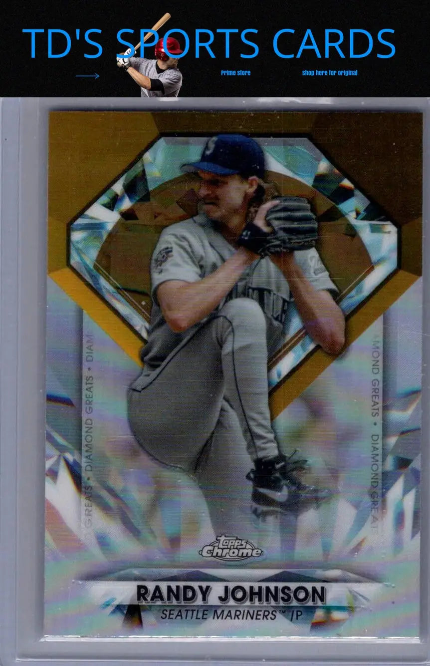 Randy Johnson baseball card from 2022 Topps Chrome Update Randy Johnson Diamond Greats Die Cuts