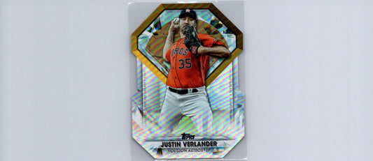 Justin Verlander baseball card from 2022 Topps Chrome Update Diamond Greats Die Cuts