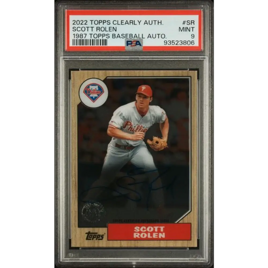 2022 Topps Clearly Authentic #SR Scott Rolen PSA 9 MINT Auto Philadelphia Phillies Baseball Card