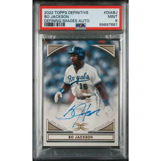2022 Topps Definitive #DIABJ Bo Jackson PSA 9 MINT Auto Kansas City Royals Baseball Card