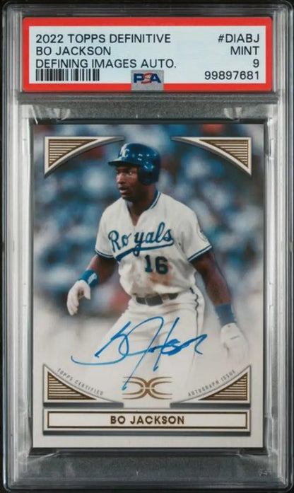 PSA-graded 2022 Topps Definitive Bo Jackson Kansas City Royals Baseball Card #16
