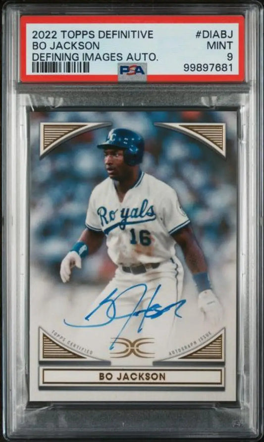 PSA-graded 2022 Topps Definitive Bo Jackson Kansas City Royals Baseball Card #16