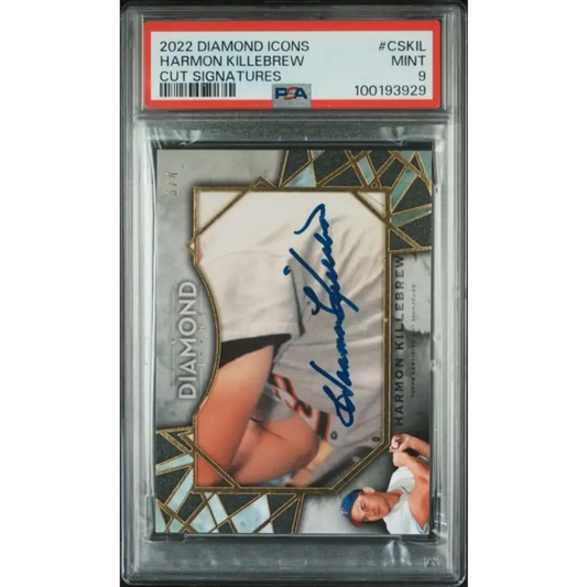 2022 Topps Diamond Icons Cut Signatures #CSKIL Harmon Killebrew PSA 9 MINT Auto 3/4 Minnesota Twins Baseball Card