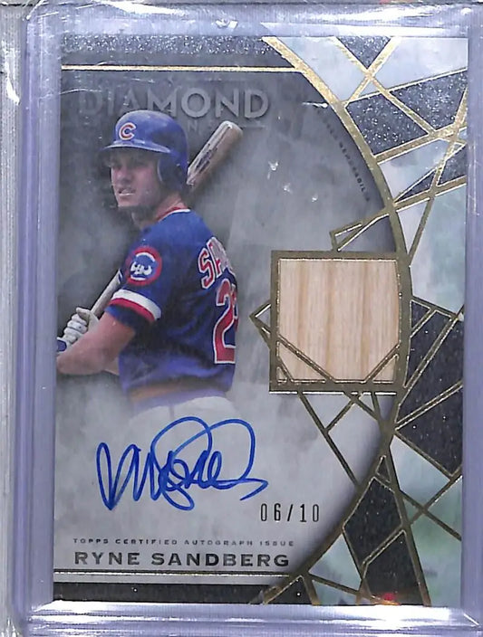 2022 Topps Diamond Icons #SPA-RS Ryne Sandberg NM-MT MEM Auto 6/10 Chicago Cubs