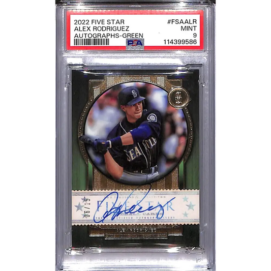 2022 Topps Five Star Green #FSA-ALR Alex Rodriguez PSA 9 MINT Auto 06/15 Seattle Mariners