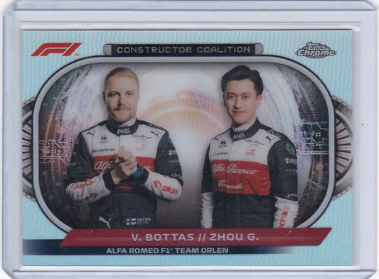 Trading card of Alfa Romeo F1 drivers from Racing Constructors Coalition Team