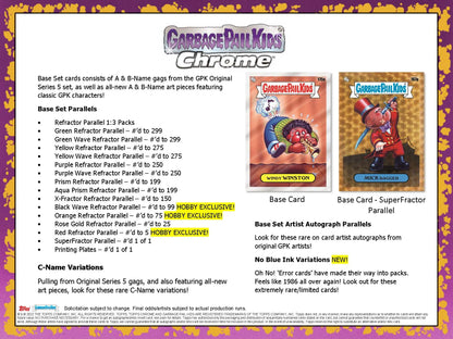 2022 Topps Garbage Pail Kids Chrome Hobby Box GPK Original Series 5 - Non-Sport Sealed