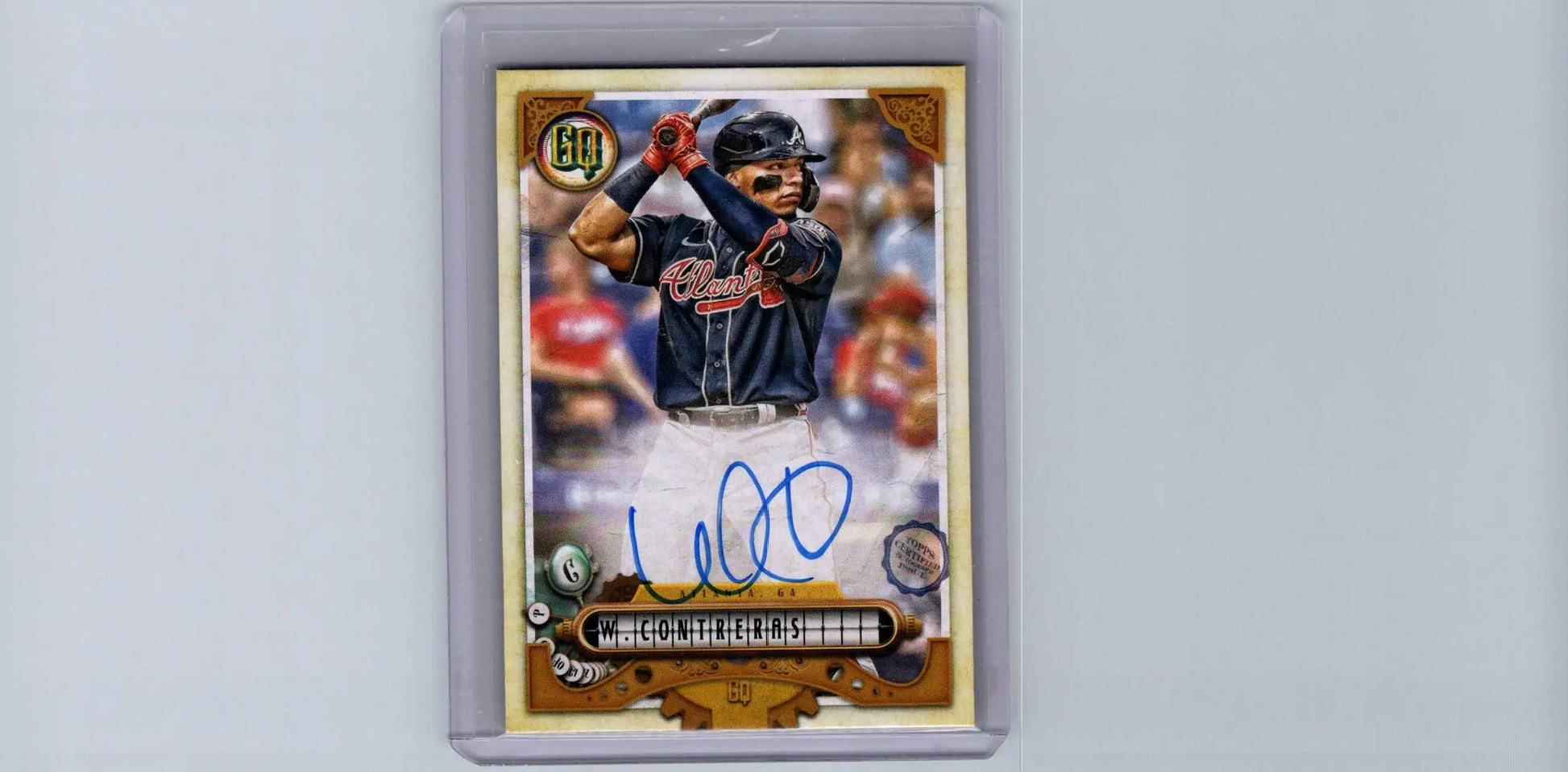 Signed baseball card of William Contreras from 2022 Topps Gypsy Queen Contreras GQ Autographs