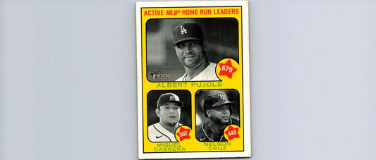 Baseball card featuring Albert Pujols from 2022 Topps Heritage trading cards