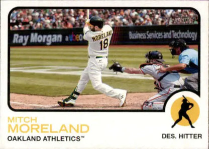 2022 Topps Heritage #118 Mitch Moreland Baseball Card with original gloss for collectors