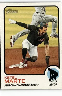 2022 Topps Heritage Ketel Marte baseball card showcasing Ketel Marte profile