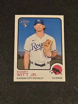 Bobby Witt Jr. Kansas City Royals baseball card from 2022 Topps Heritage series