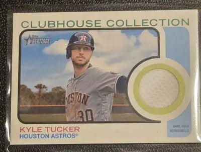 Kyle Tucker baseball card from 2022 Topps Heritage Tucker Clubhouse Collection