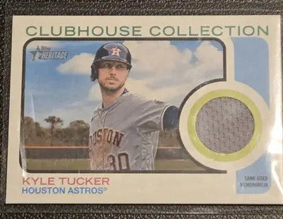 Kyle Tucker baseball card from 2022 Topps Heritage Tucker Clubhouse Collection