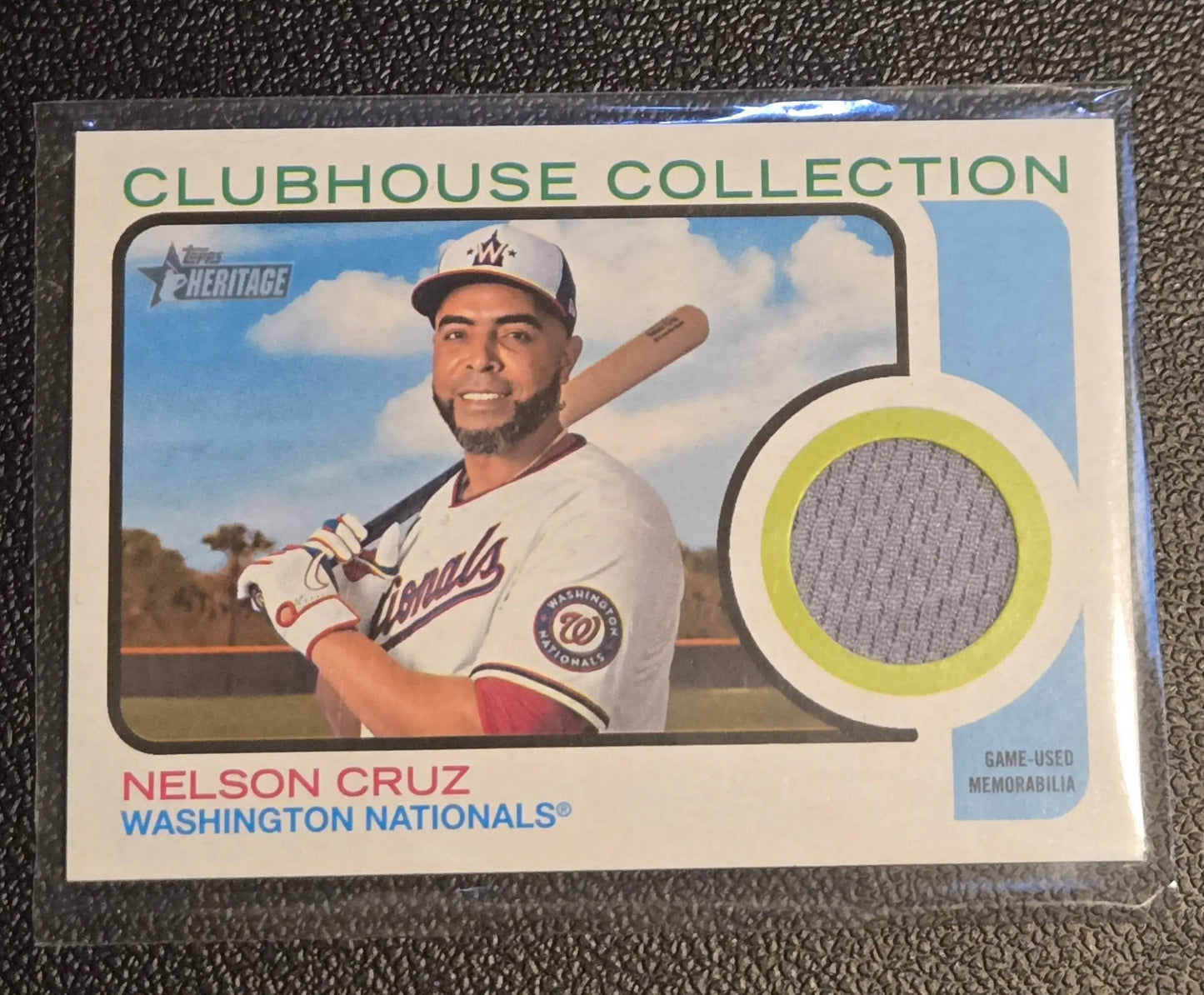 Nelson Cruz baseball card from 2022 Topps Heritage Cruz Clubhouse Collection