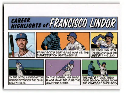 Original gloss 2022 Topps Heritage High Number Francisco Lindor baseball card