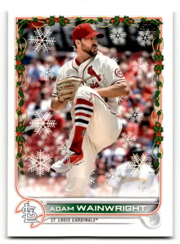 2022 Topps Holiday HW139 Adam Wainwright baseball card in original gloss condition