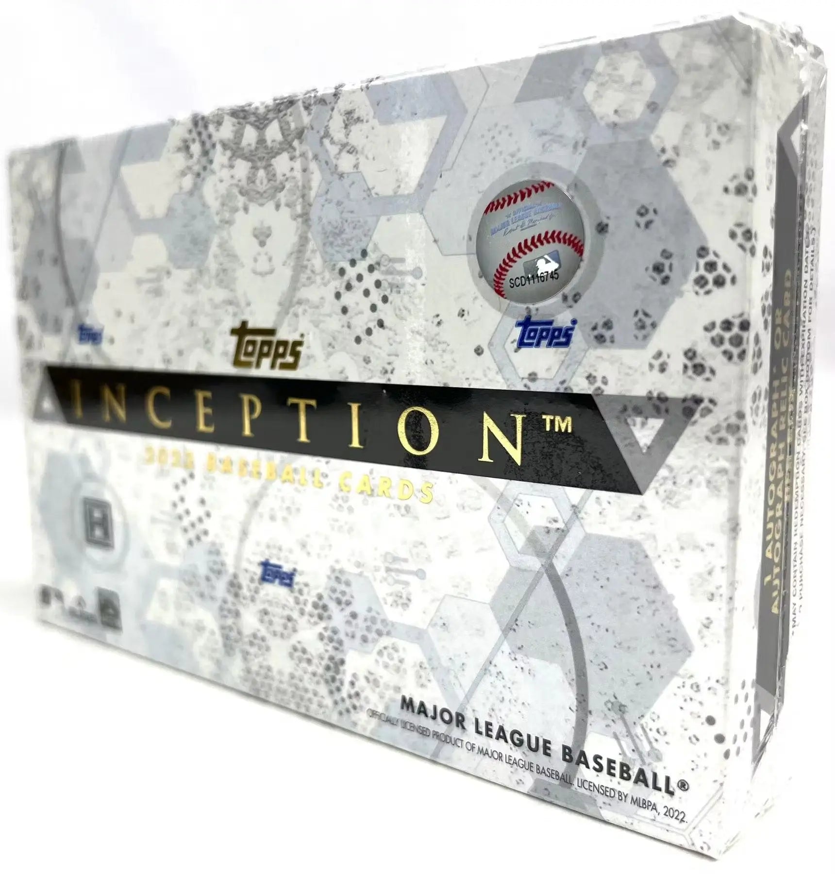2022 Topps Inception Baseball Hobby Box with MLB branding and sequentially numbered autographs
