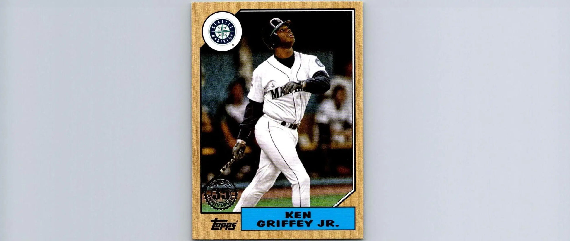 Ken Griffey Jr. baseball card from 2022 Topps Ken Griffey 1987 Topps Anniversary set