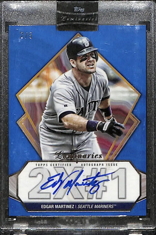 Autographed Edgar Martinez Mariners baseball card from 2022 Topps Luminaries released in 2022