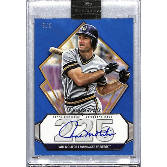 2022 Topps Luminaries #HK-PM Paul Molitor NM-MT Auto 5/5 Milwaukee Brewers Baseball Card