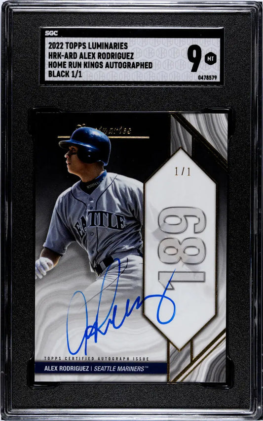 Graded BGS 9 2022 Topps Luminaries Alex Rodriguez Seattle Mariners baseball card
