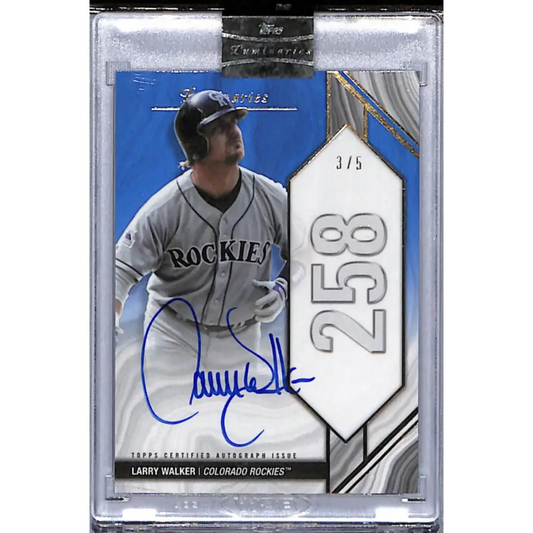 2022 Topps Luminaries #HRK-LW Larry Walker NM-MT Auto 3/5 Colorado Rockies Baseball Card