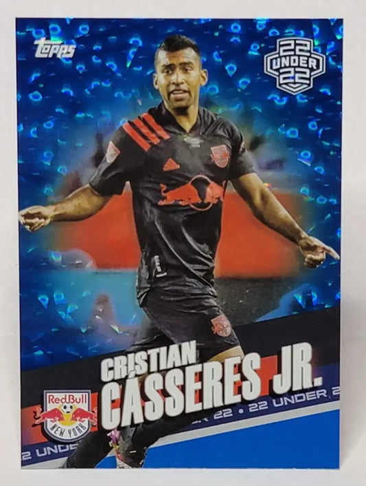 Soccer trading card of Cristian Casseres Jr York Red Bulls from 2022 Topps MLS series