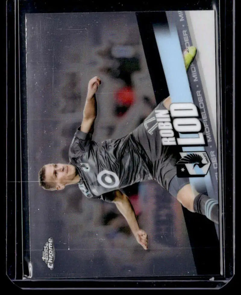 Robin Lod diving save in gray uniform, featured on Minnesota United soccer card
