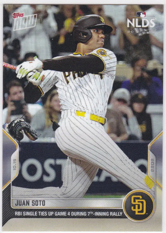 Juan Soto baseball card 2022 TOPPS NOW San Diego Padres collectible memorabilia