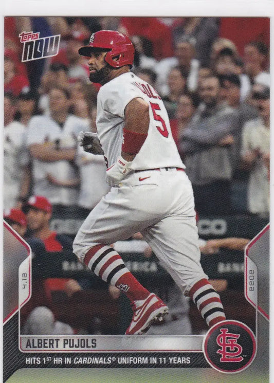 2022 TOPPS NOW Albert Pujols baseball card featuring Louis Cardinals pujols-st louis team