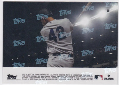 2022 TOPPS NOW #55 MLB Baseball Card featuring a professional baseball player