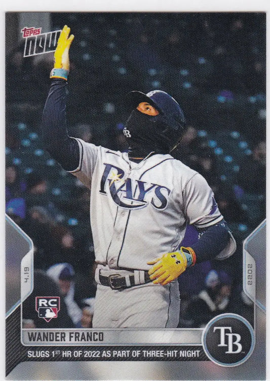 Wander Franco baseball card from 2022 TOPPS NOW featuring Tampa Bay Rays player