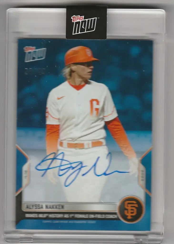Alyssa Nakken 2022 TOPPS NOW AUTO #45B San Francisco Giants baseball trading card